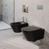 Catalano Colori/Zero 55 miska WC podwieszana 55x35 cm Newflush bezkołnierzowa czarny mat z deską wolnoopadającą i kompletem mocowań 1VS55NRNS/0111550022 + 5SCSTPNS + 5KFST000/9056060000
